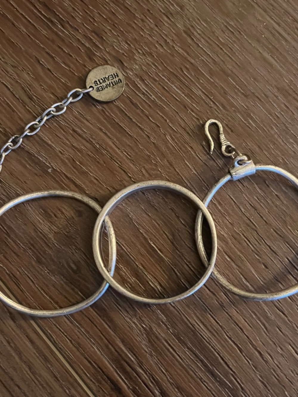 Untamed Hearts Peace for All Silvet Bracelet Julia Bernadsky NIB